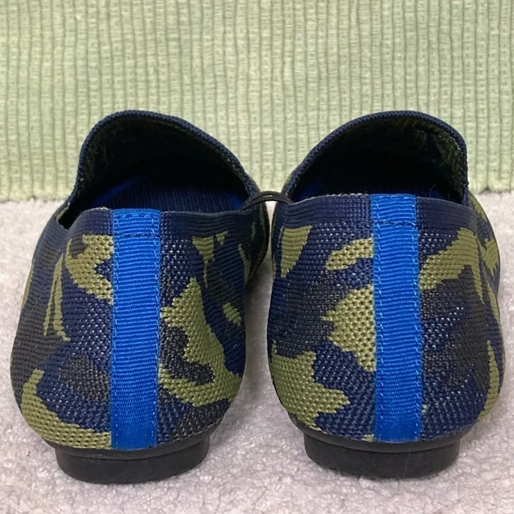Serra Womens Green/Blue RoundToe Slip On Casual Washable Shoes SZ US 9 NWOT